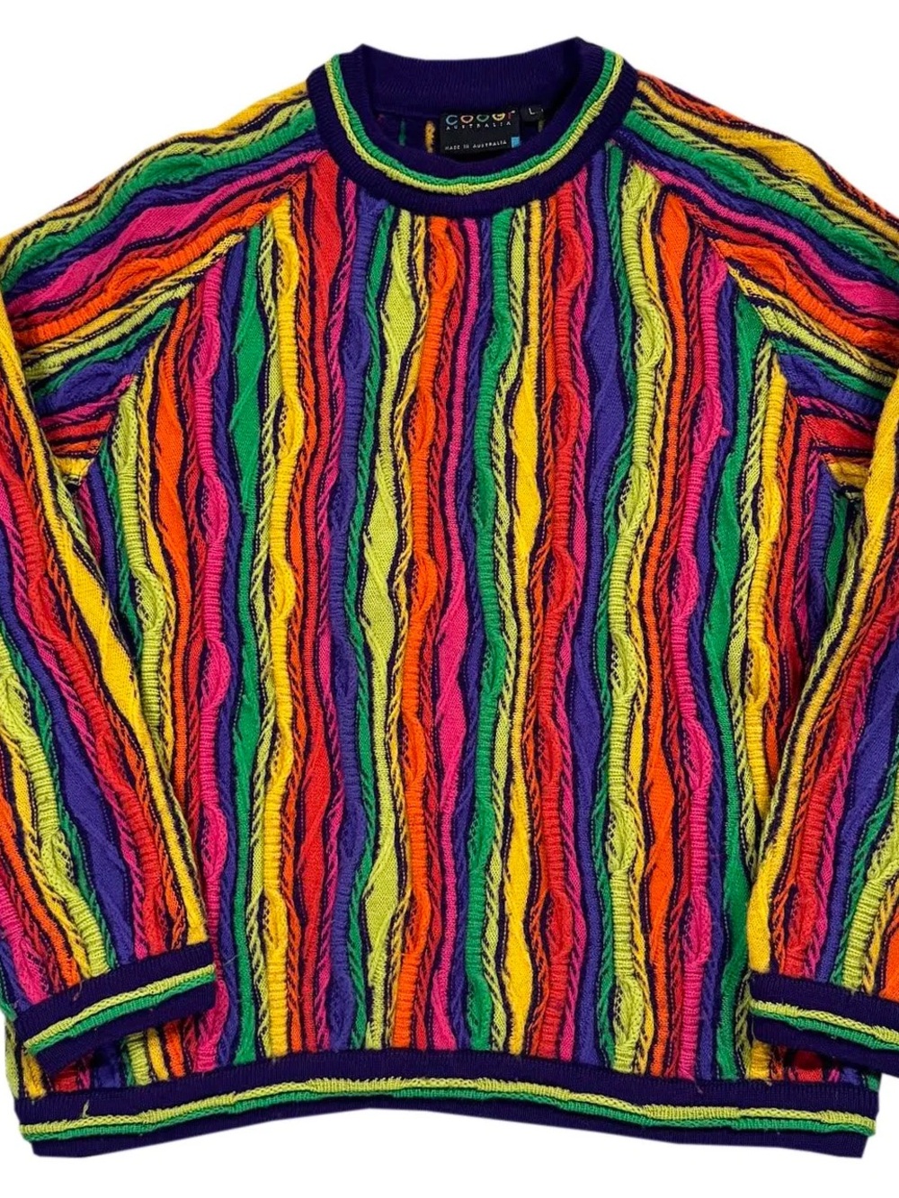 Vintage Coogi Australia Colorful Sweater (Size L)